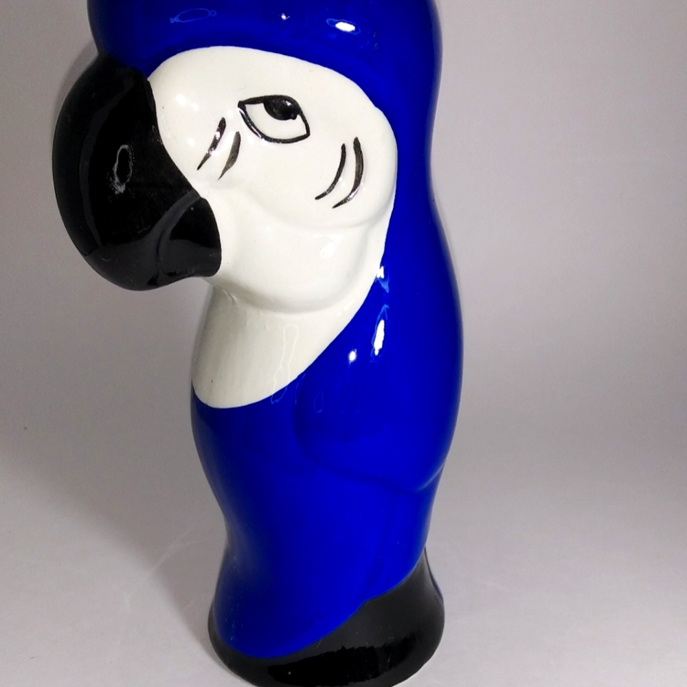 Vintage hand painted tiki macaw vase/cocktail mug.  Great for poolside & tiki